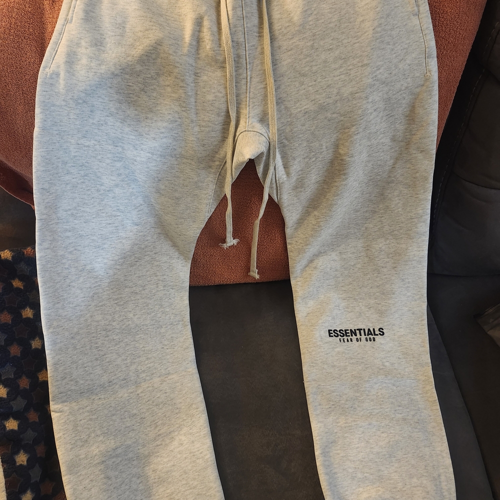 Fear of God Essentials Light Gray Men's Fleece Joggers
